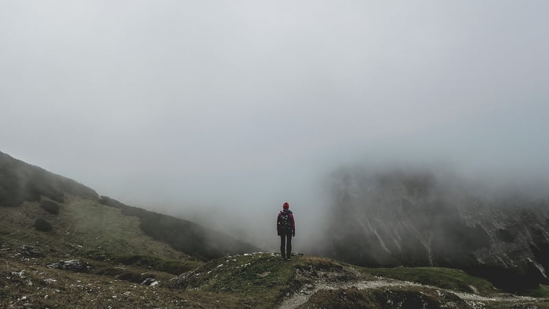 Hiker in Mountains